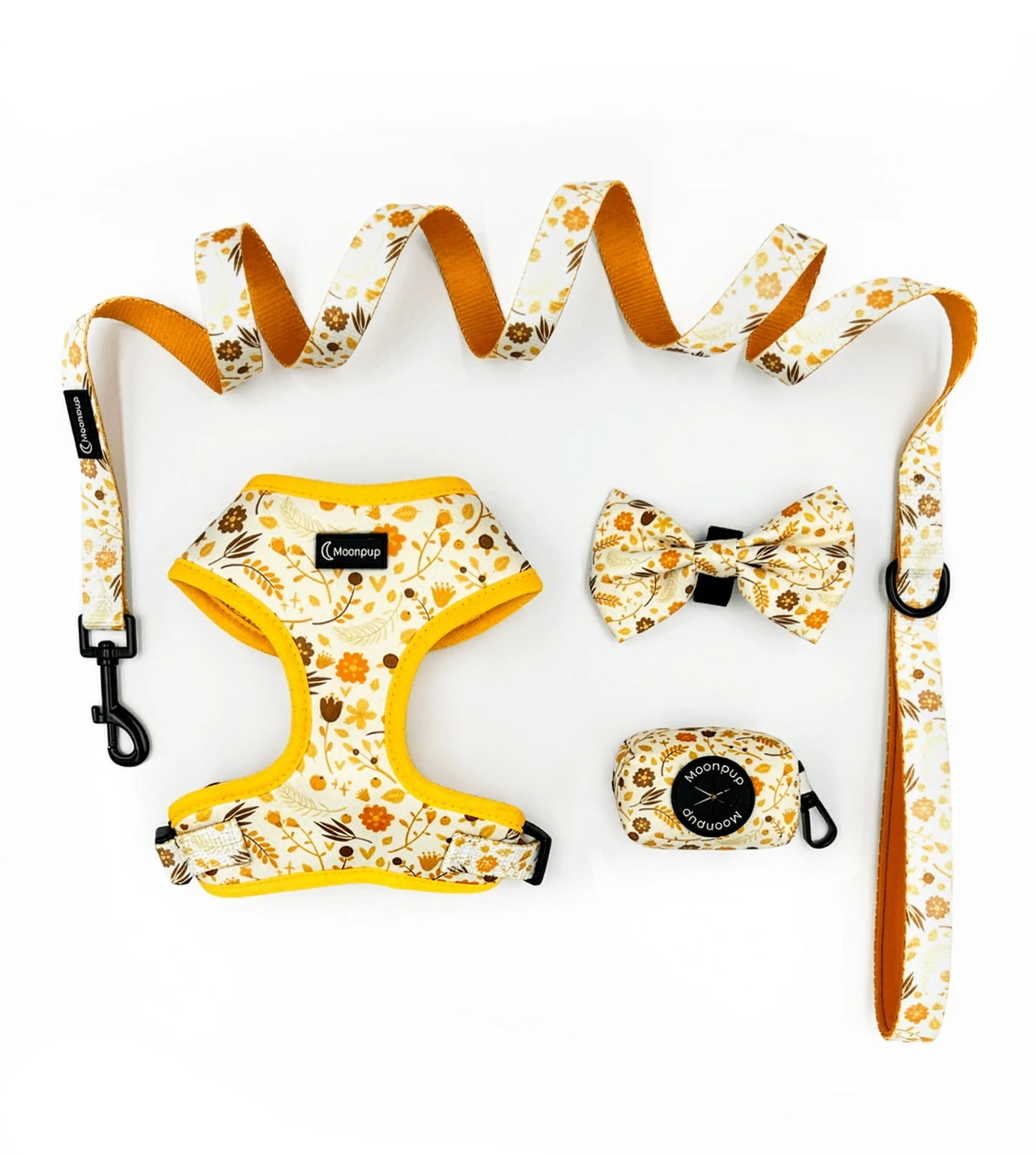 Set ham si lesa pentru caini din colectia Flori Oranj