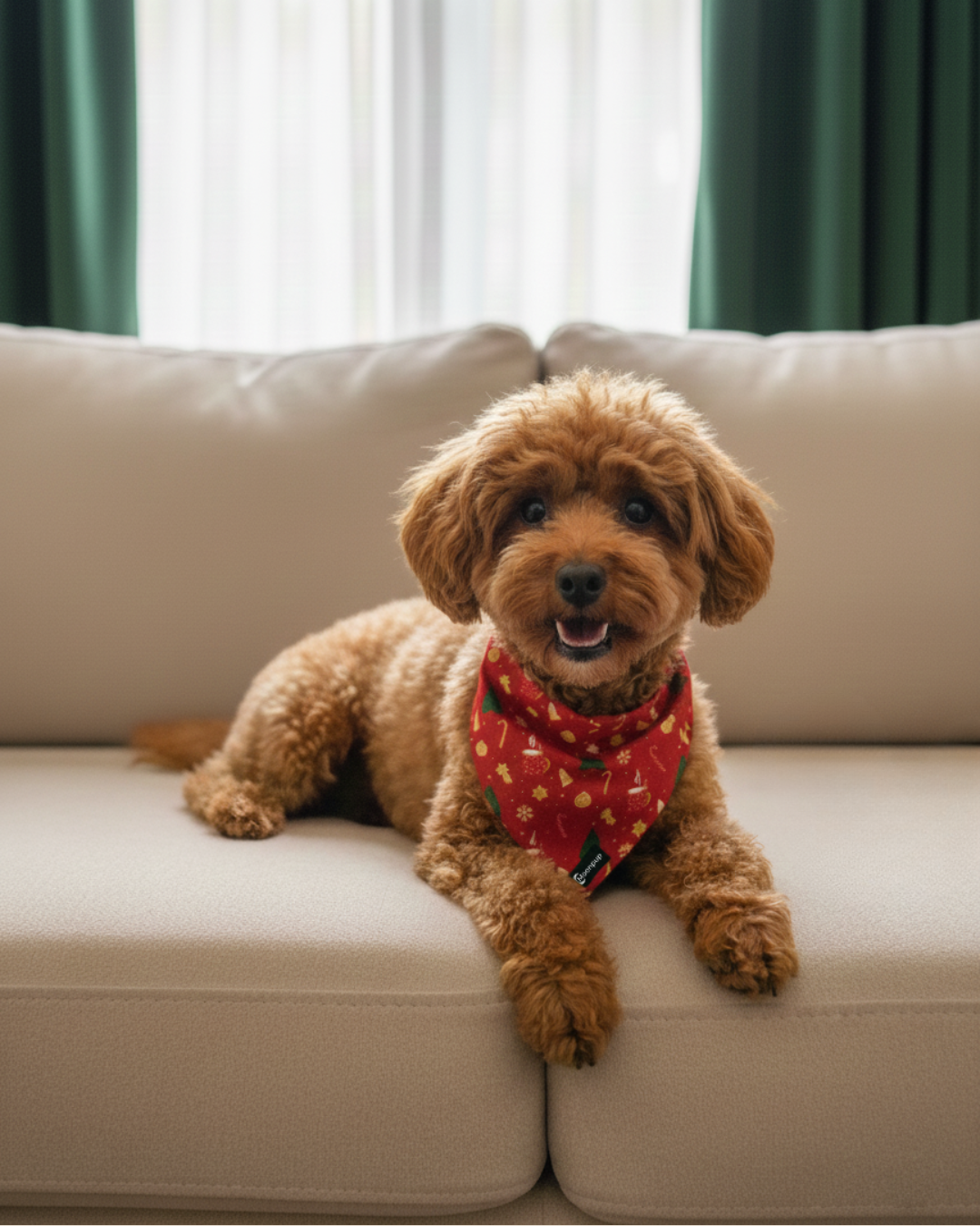 Bandană pentru câini de Crăciun - Merry and Bright, BNDMB 2