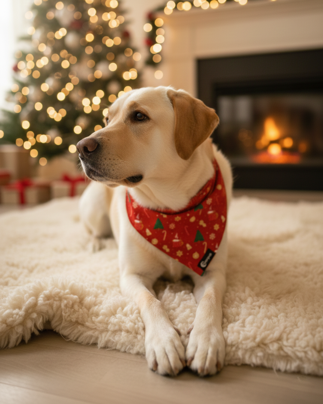 Bandană pentru câini de Crăciun - Merry and Bright, BNDMB 4